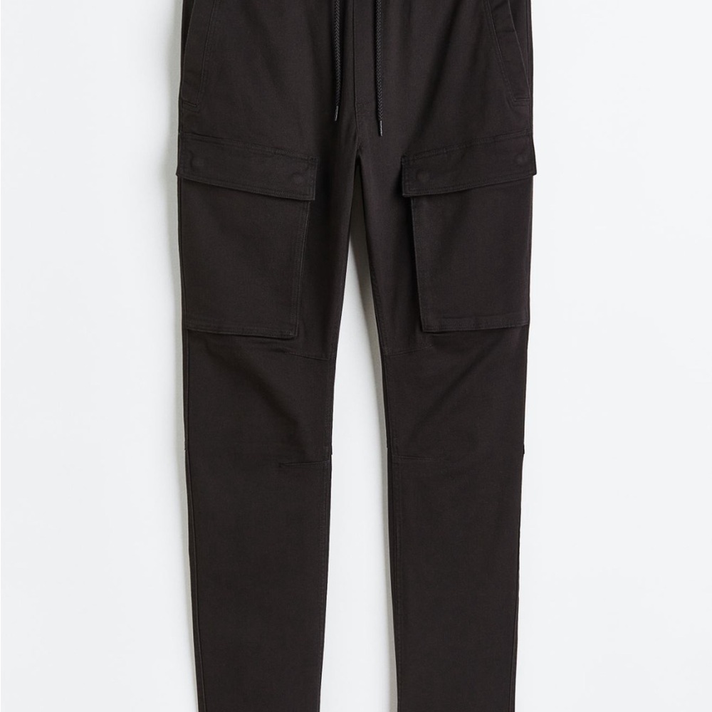 H&M Black Cargo Pants Slim Fit